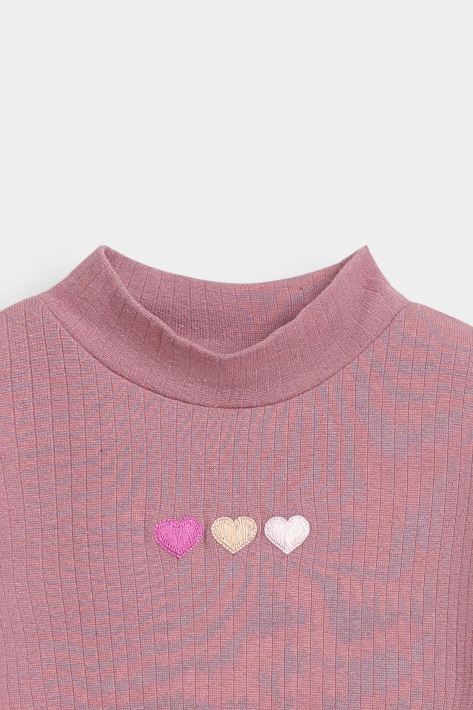 Embroidered T-Shirt With Lettuce Hem - Image 2