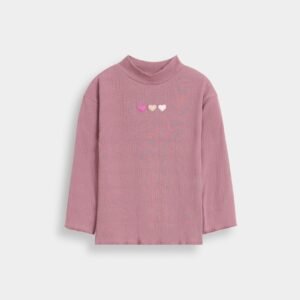 Embroidered T-Shirt With Lettuce Hem