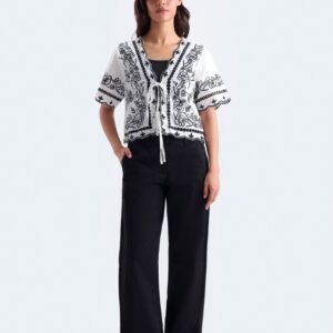 Mid Rise Wide Leg Pants