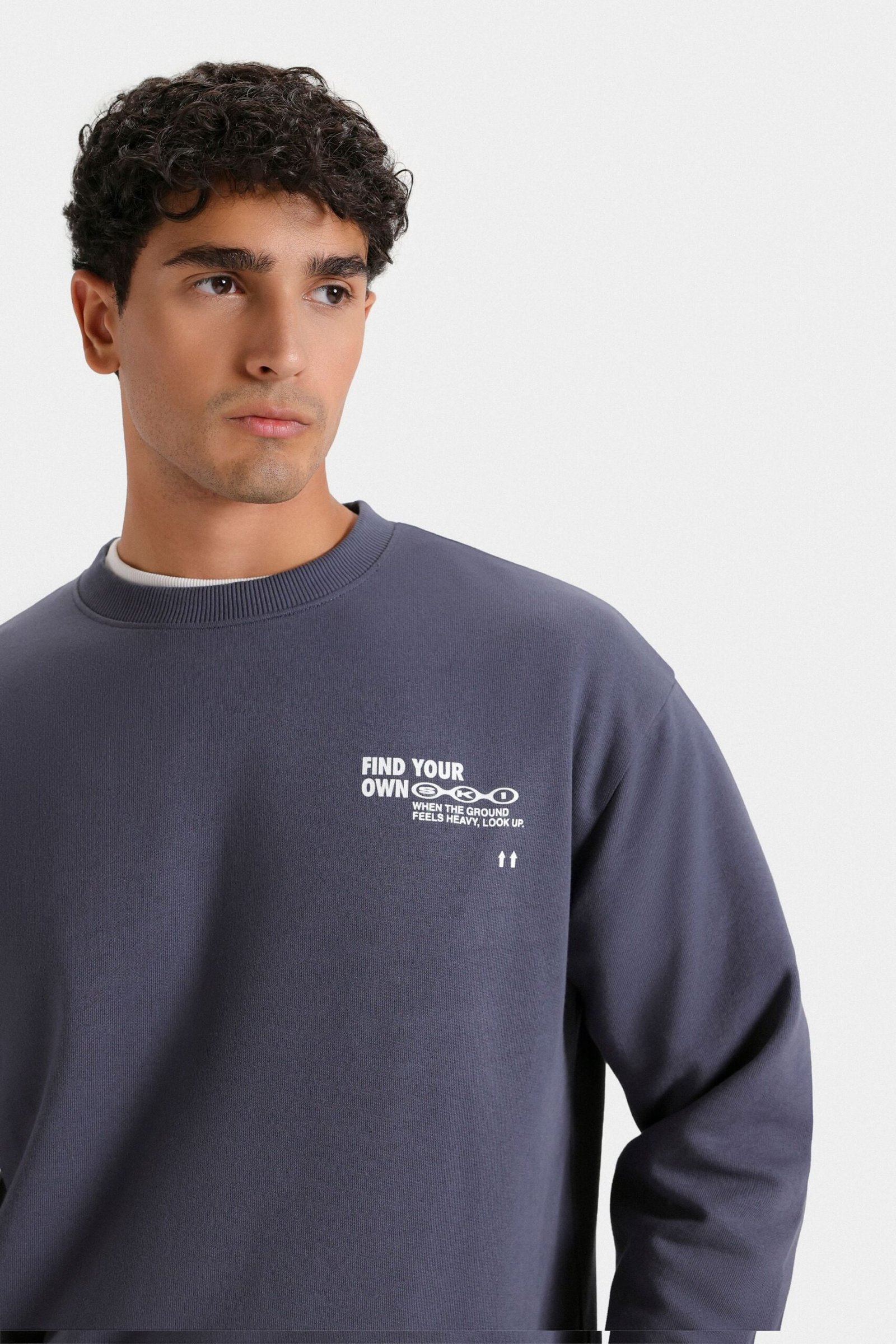 Slogan Print Sweatshirt - Image 2