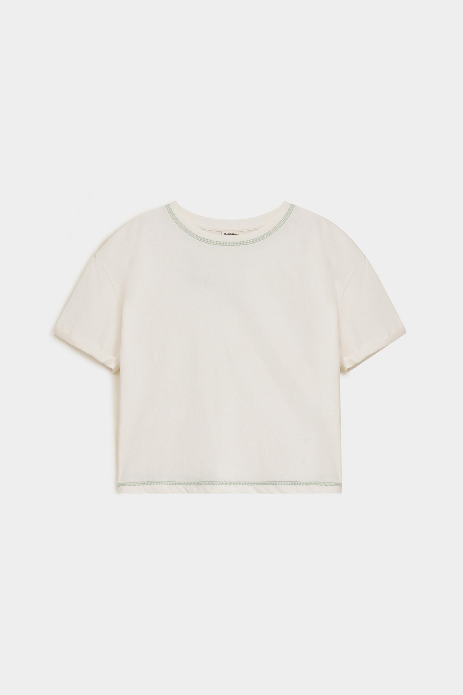 Cropped Crew Neck T-Shirt
