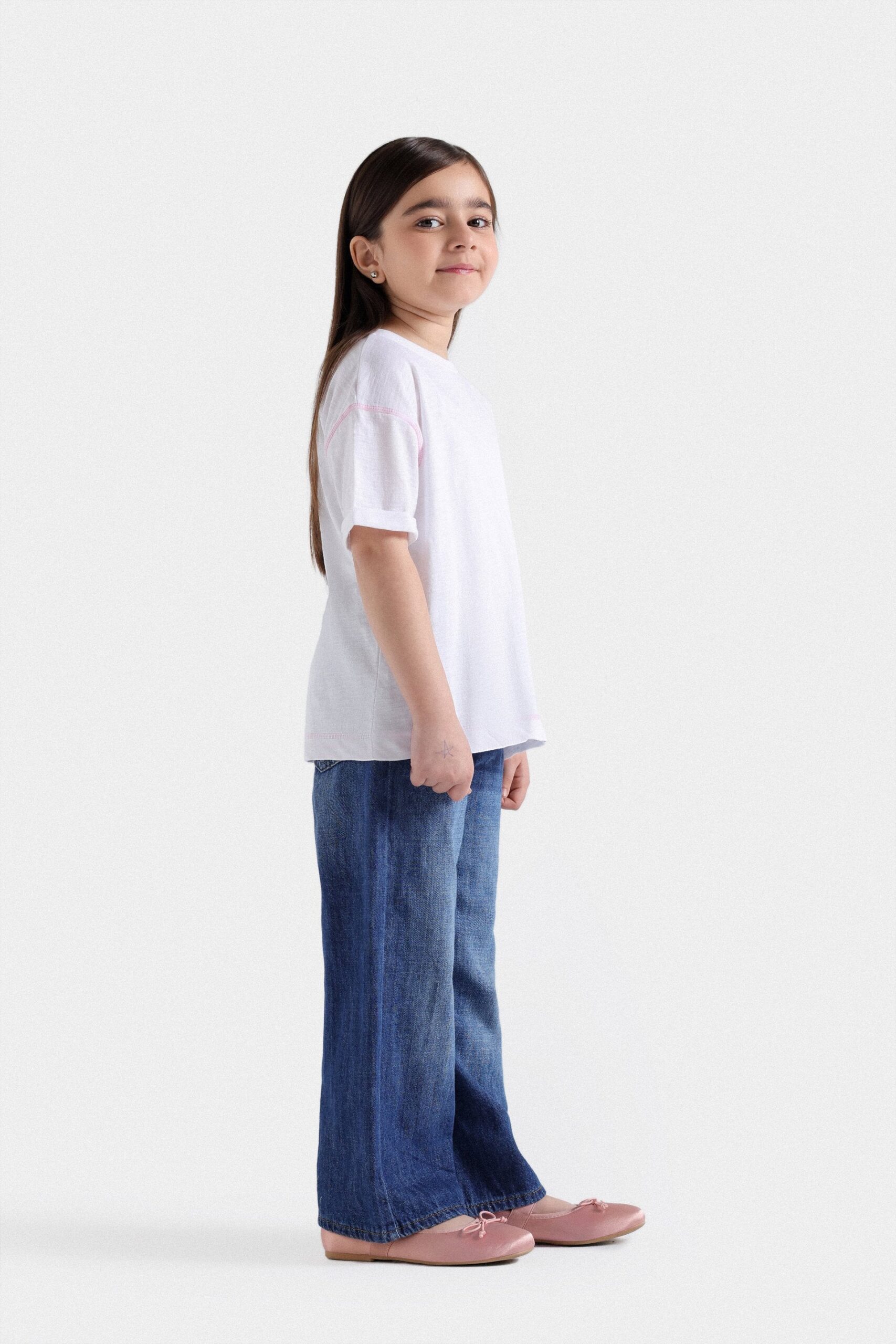 Crew Neck T-Shirt With Contrast Stitching - Image 5