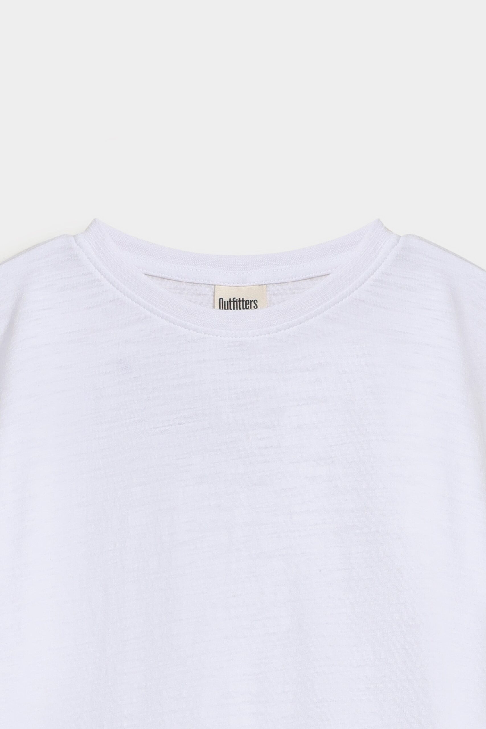 Crew Neck T-Shirt With Contrast Stitching - Image 2