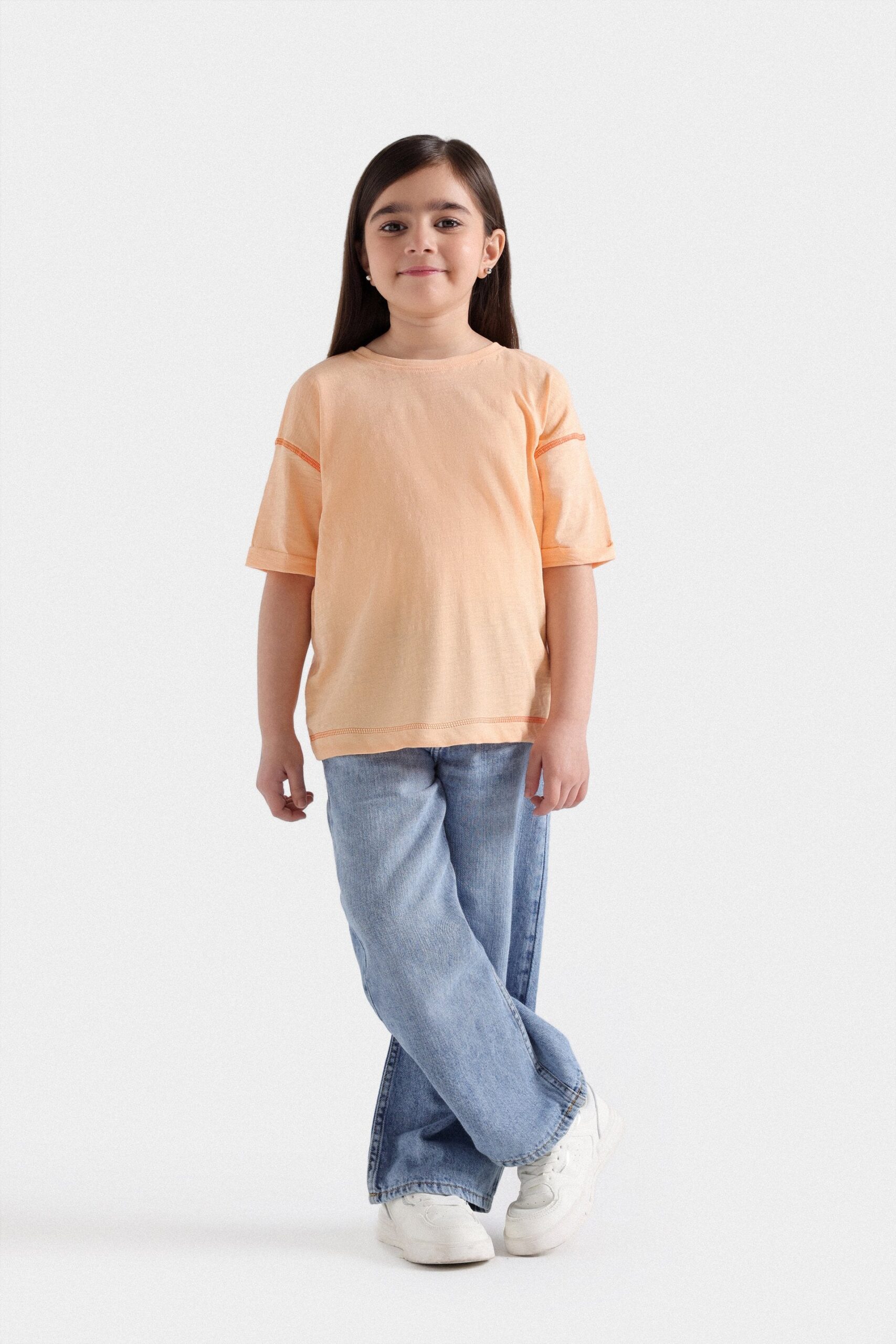 Crew Neck T-Shirt With Contrast Stitching - Image 9