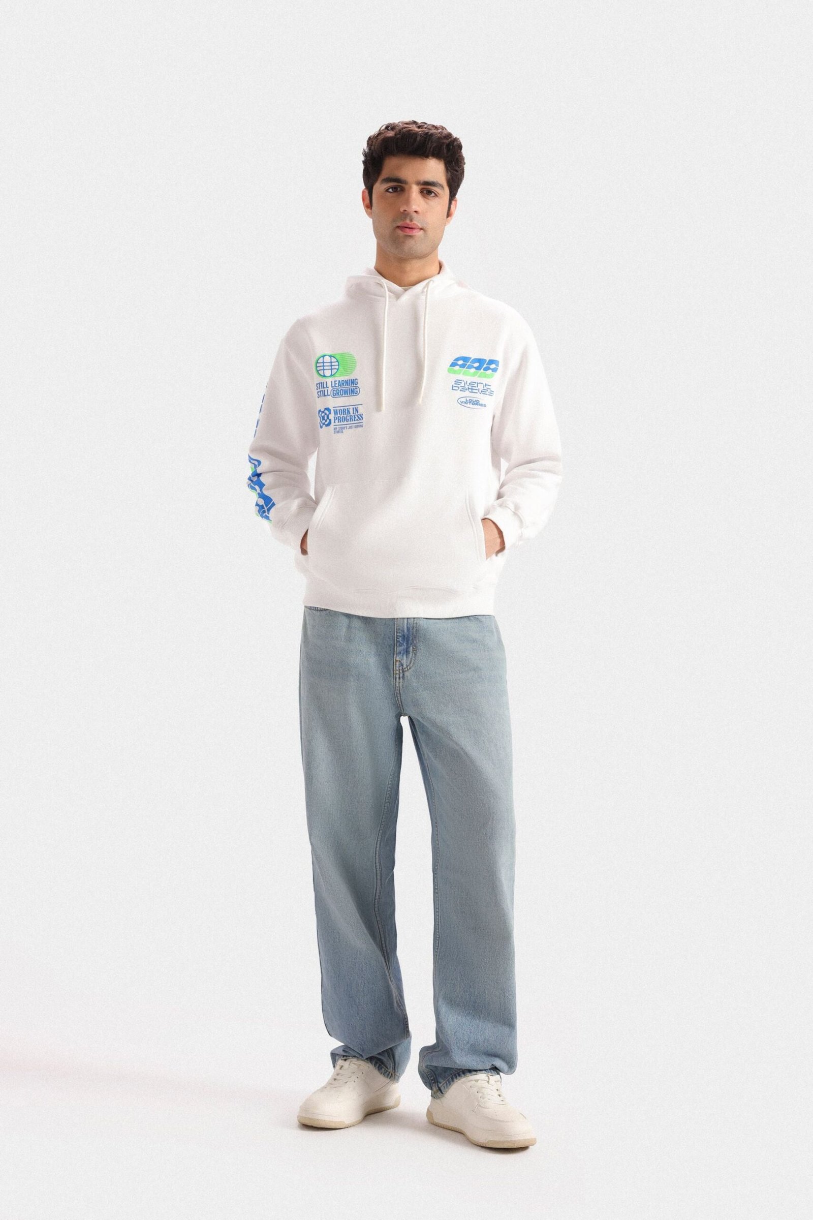 Slogan Print Pull-Over