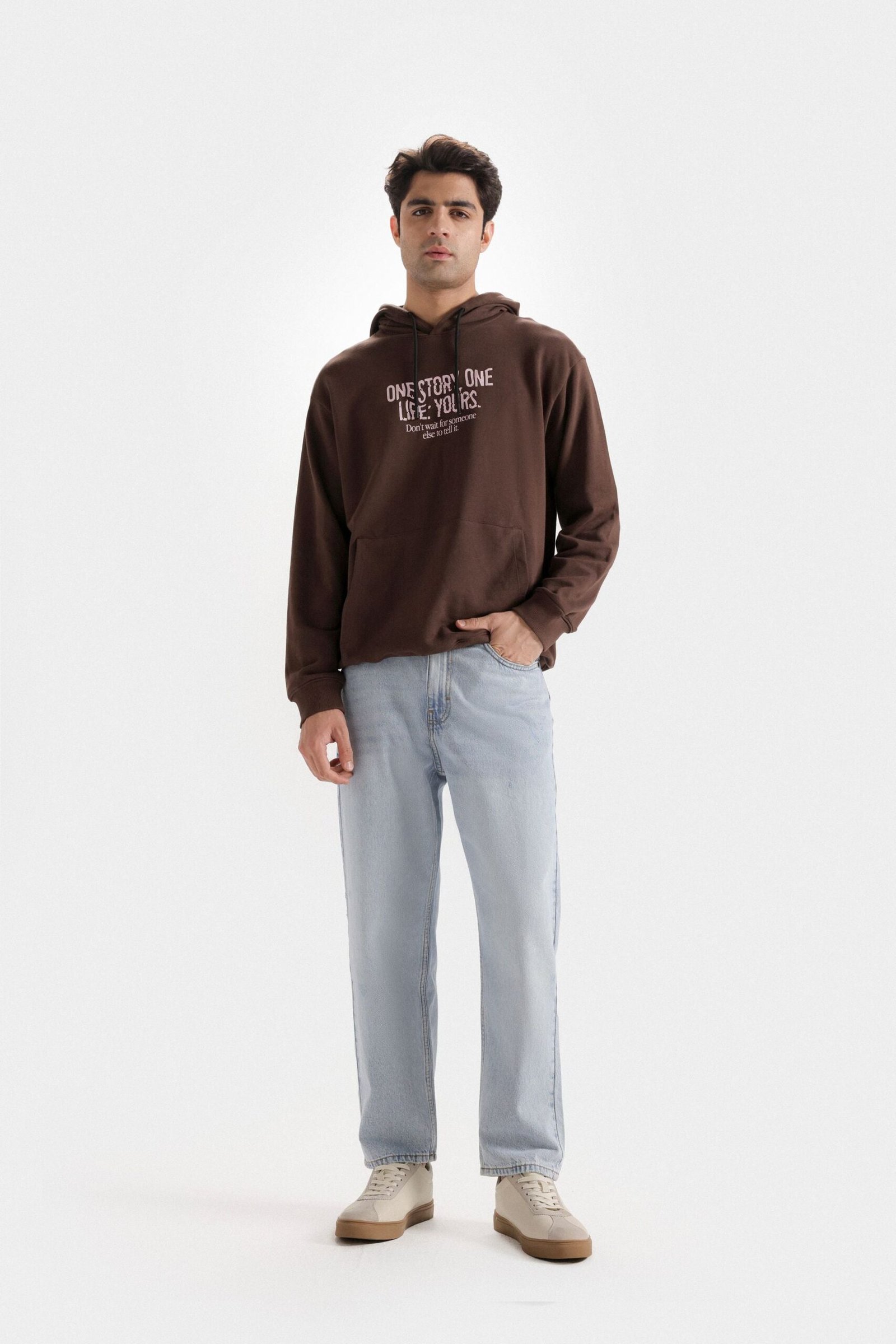 Slogan Print Pull-Over