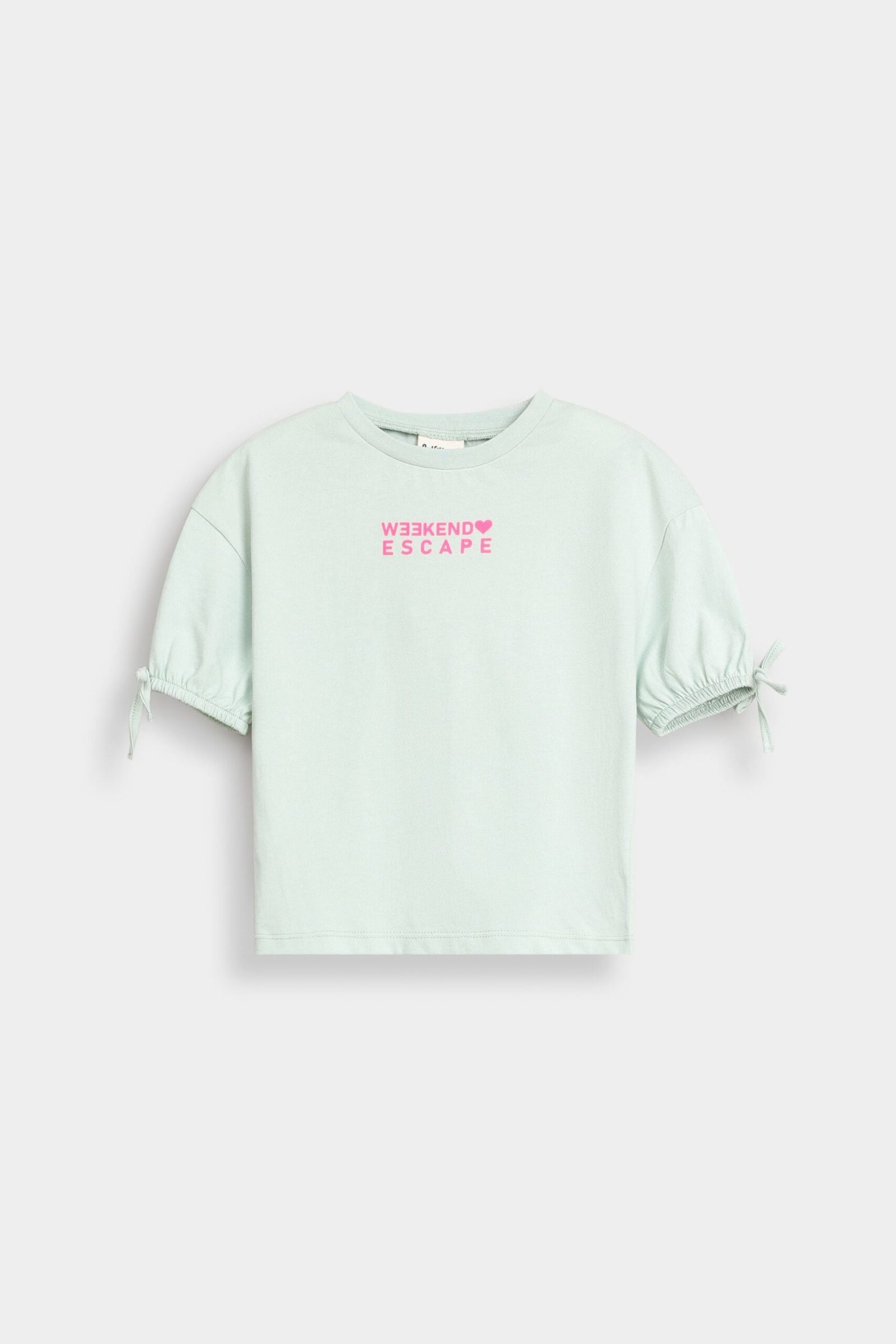 Cropped Slogan Print T-Shirt
