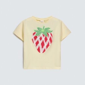 Cropped Embroidered T-Shirt