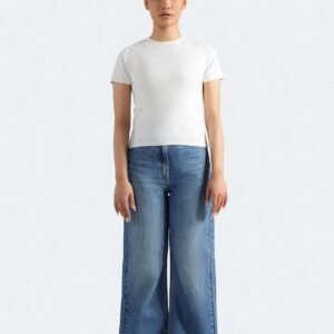 Mid Rise Wide Leg Jeans
