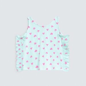 Cropped All-Over Print Tank Top