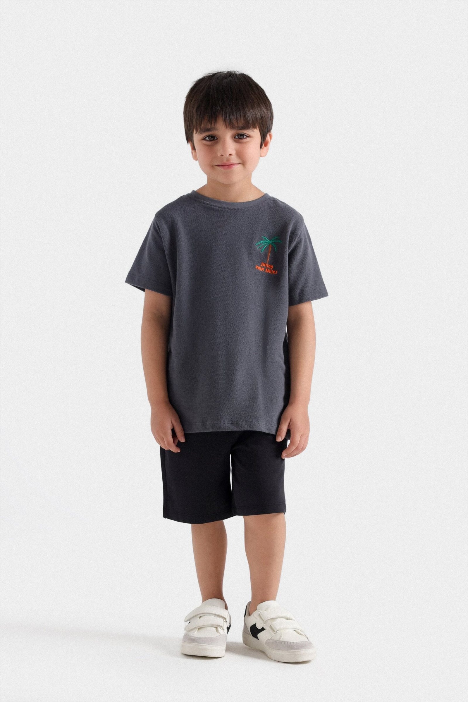 Textured Knit Embroidered T-Shirt - Image 4
