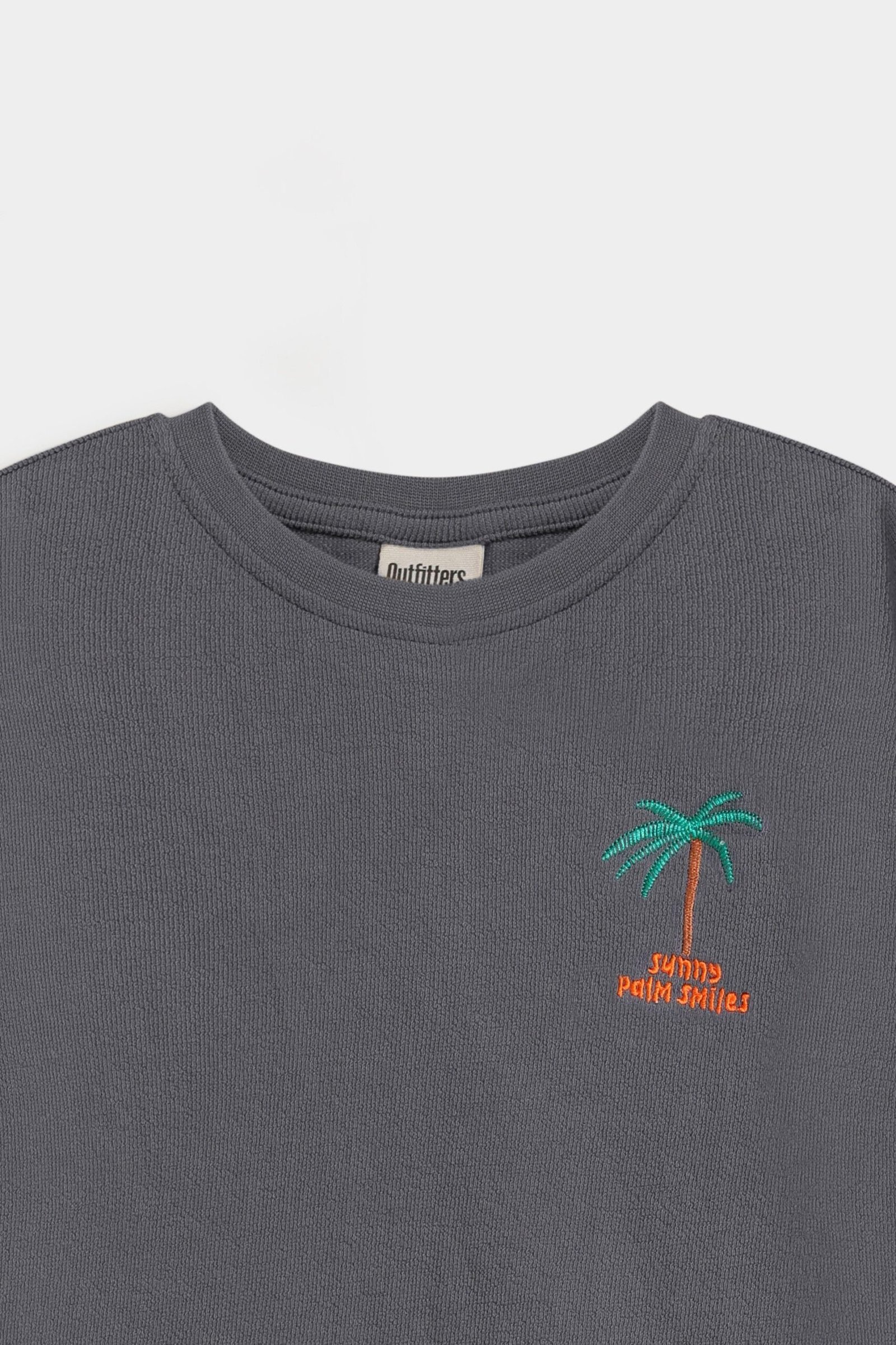 Textured Knit Embroidered T-Shirt - Image 2