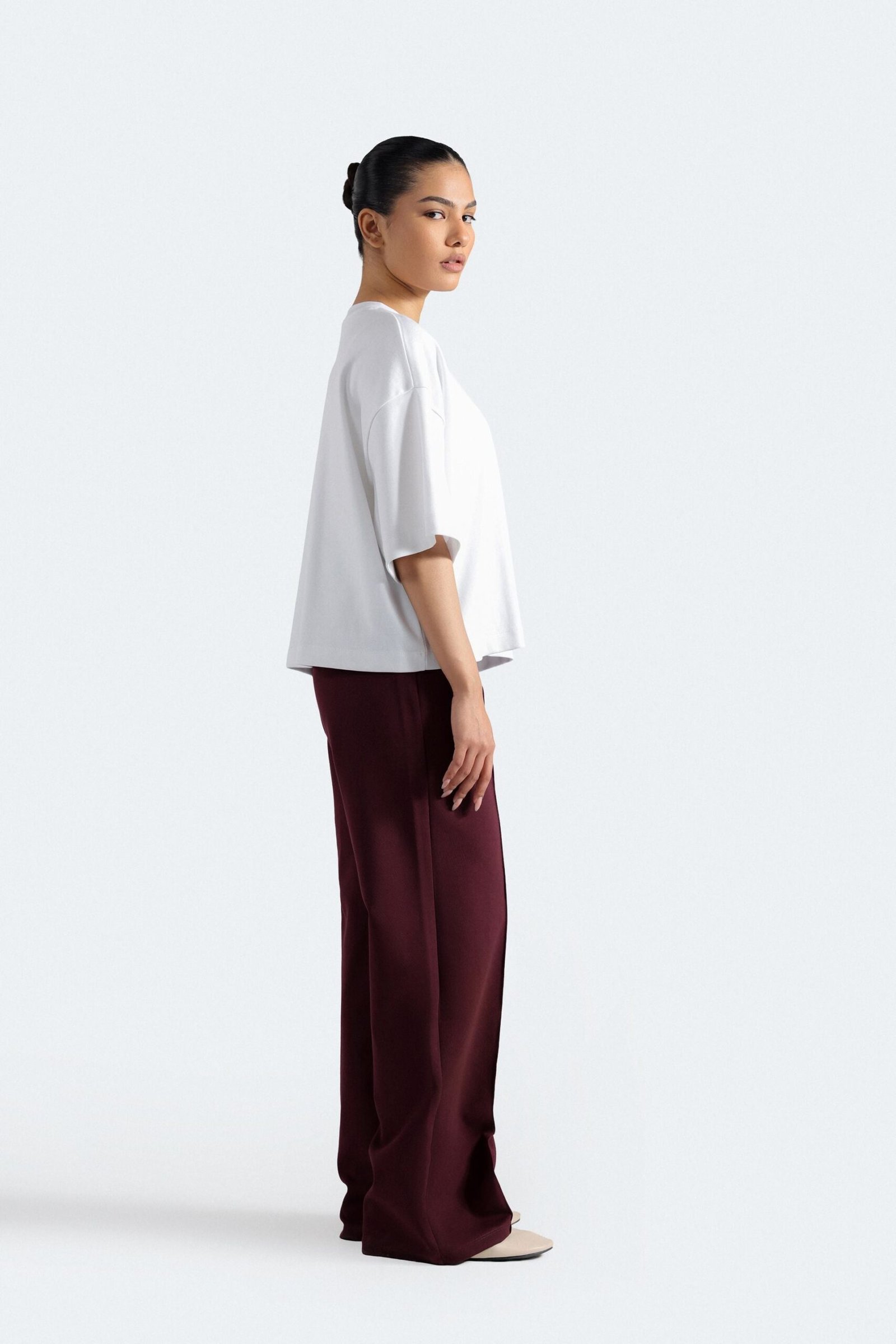 Interlock Wide Leg Pleated Pants - Image 3