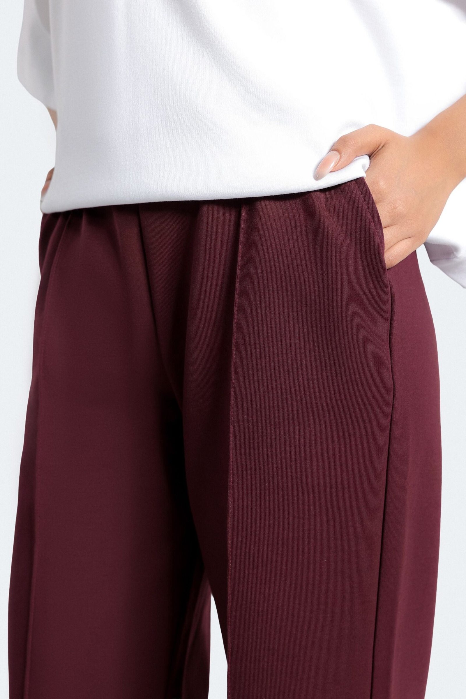 Interlock Wide Leg Pleated Pants - Image 2