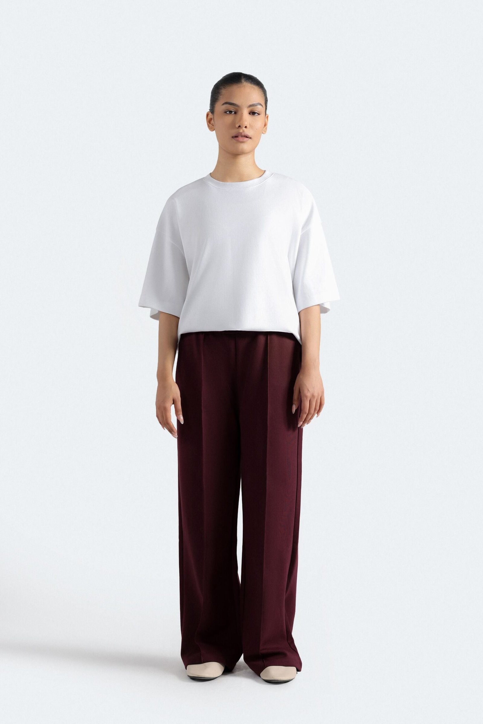 Interlock Wide Leg Pleated Pants
