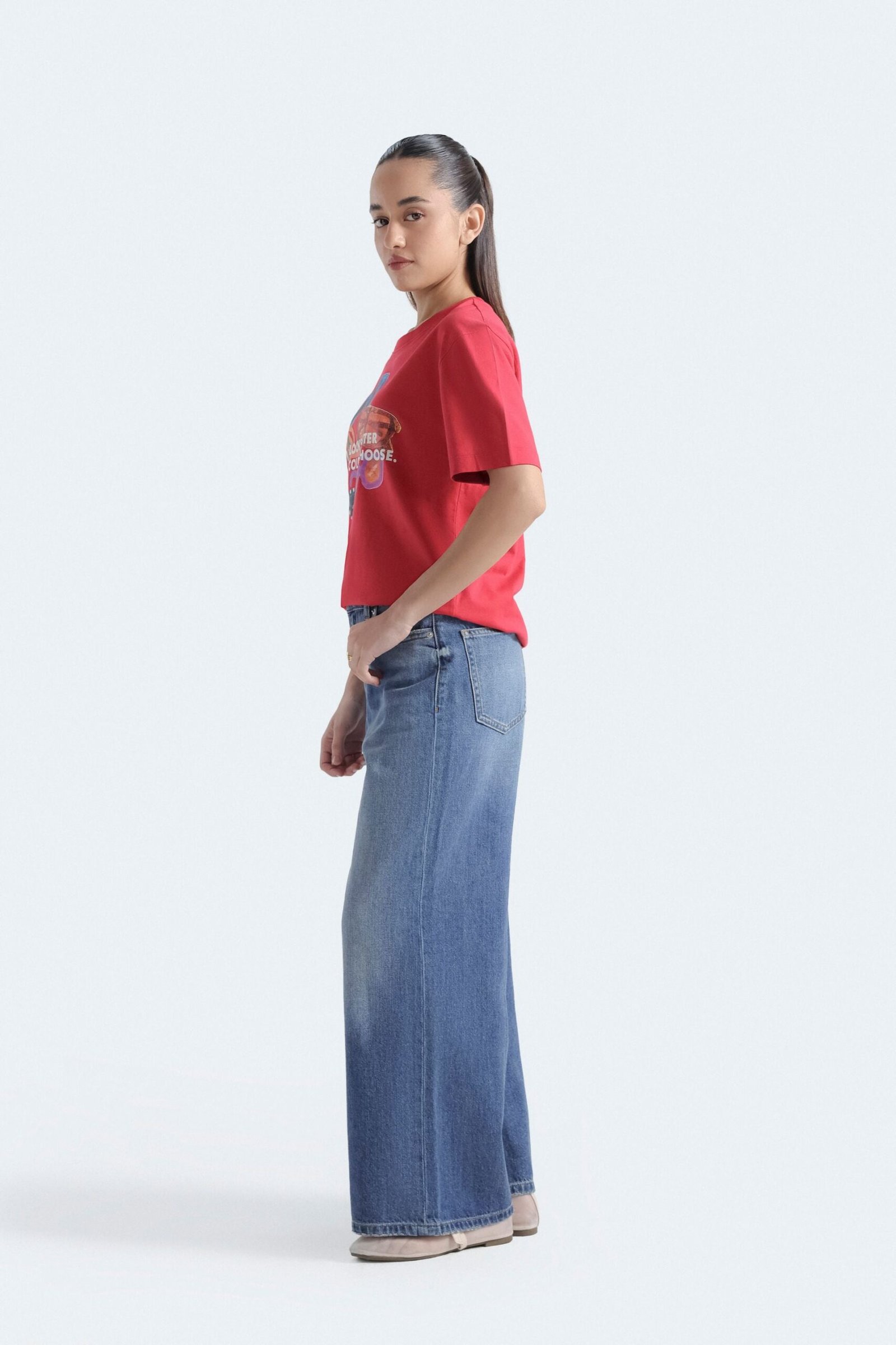 High Waist Wide Leg Jeans - Image 3