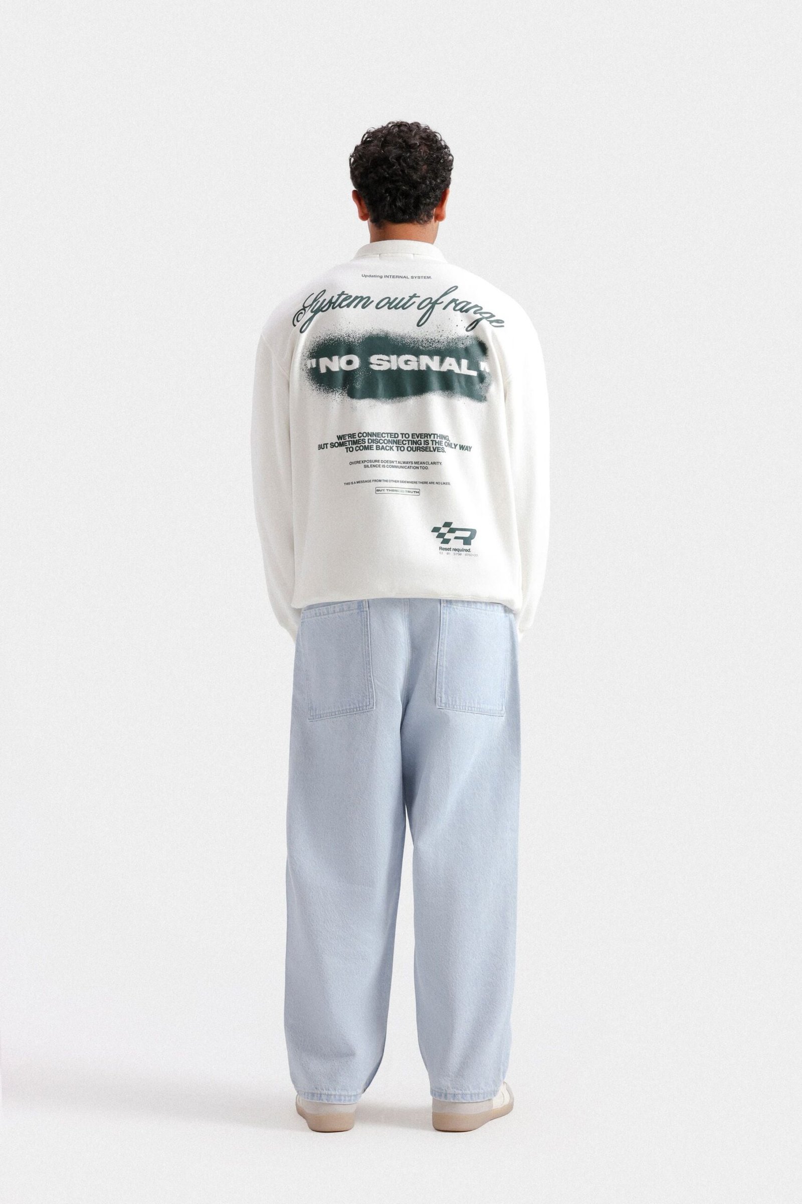 Peter Pan Collar Slogan Print Sweatshirt - Image 4
