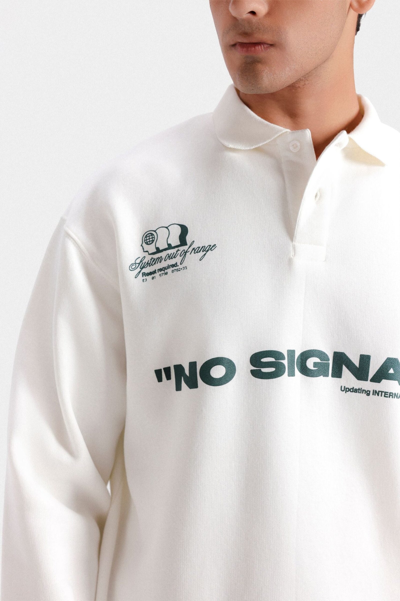 Peter Pan Collar Slogan Print Sweatshirt - Image 2