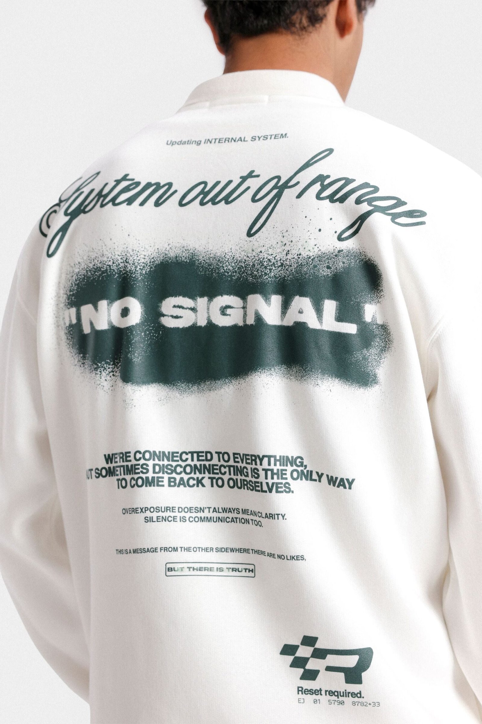 Peter Pan Collar Slogan Print Sweatshirt - Image 5