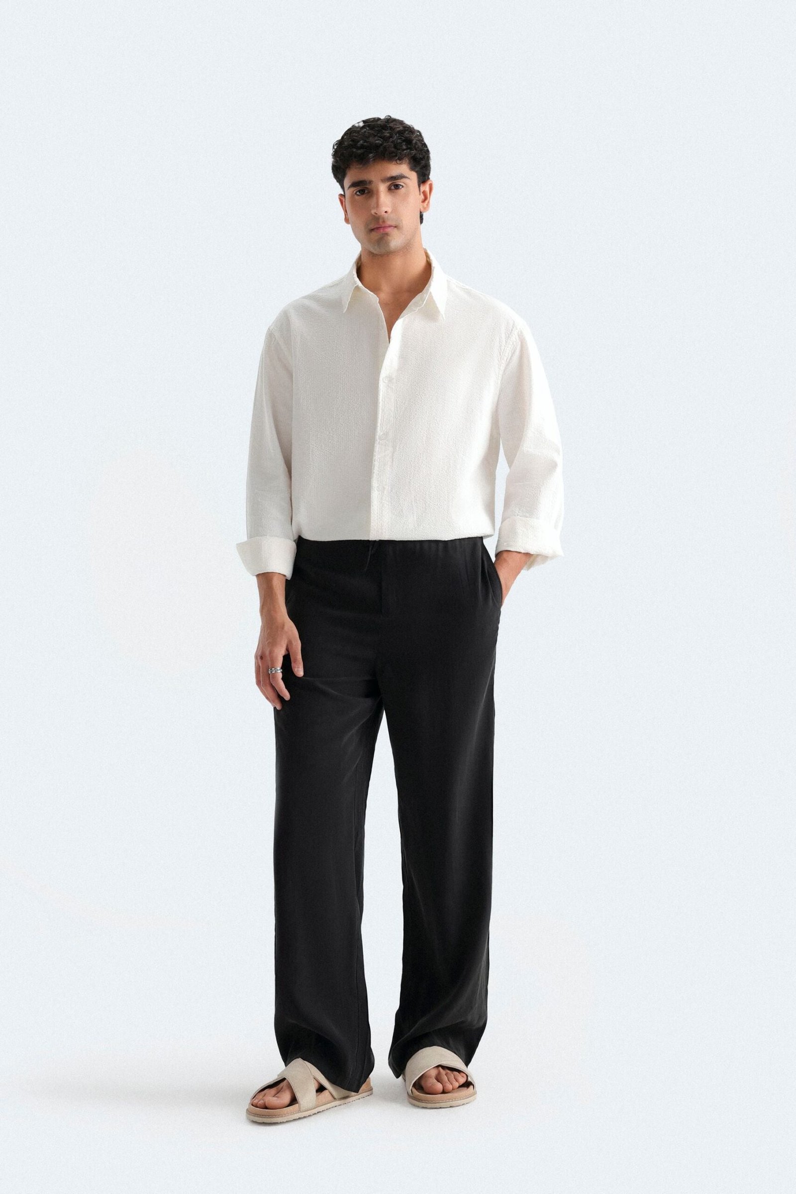 Straight Fit Trousers