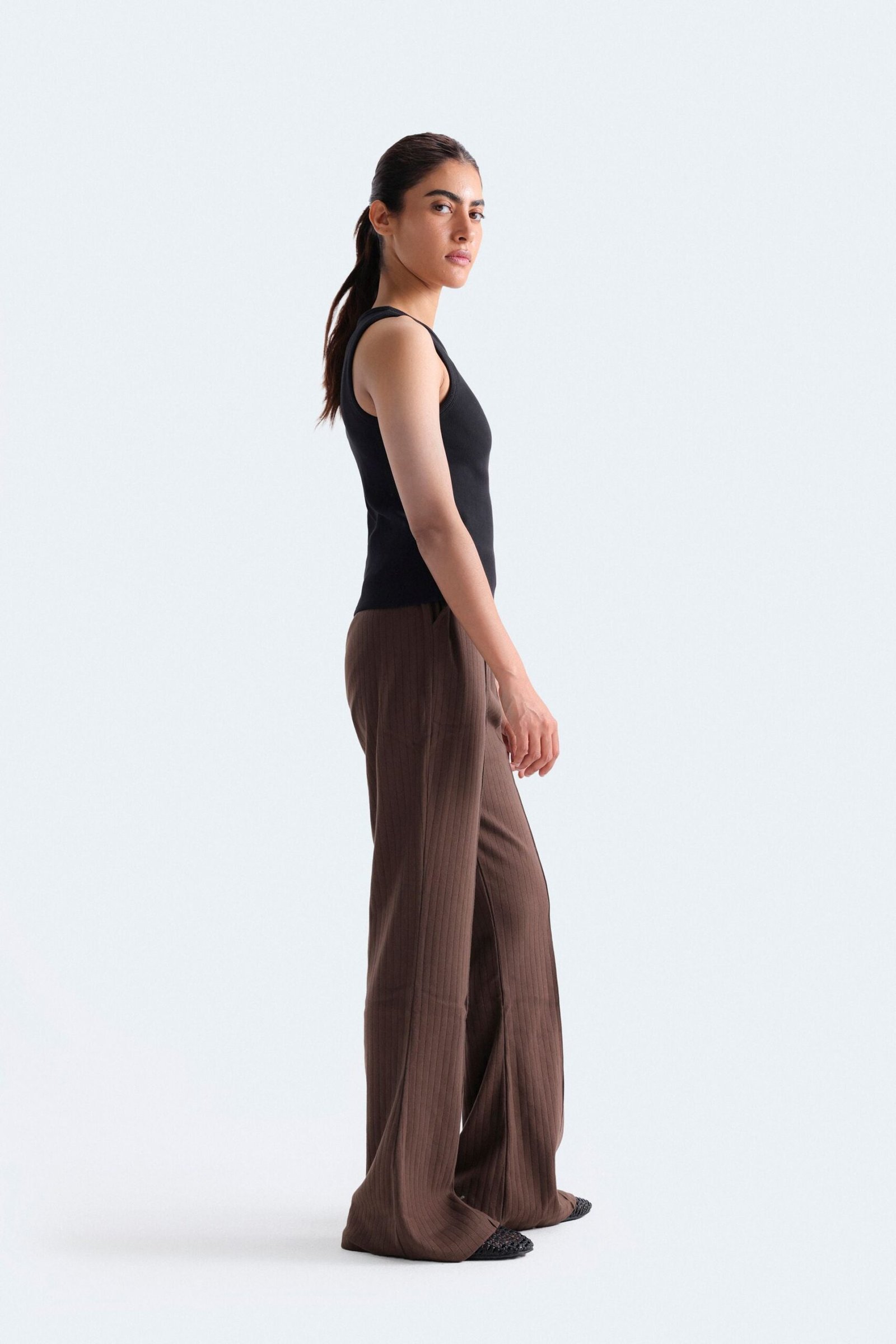High-Waisted Flared Trousers - Image 10