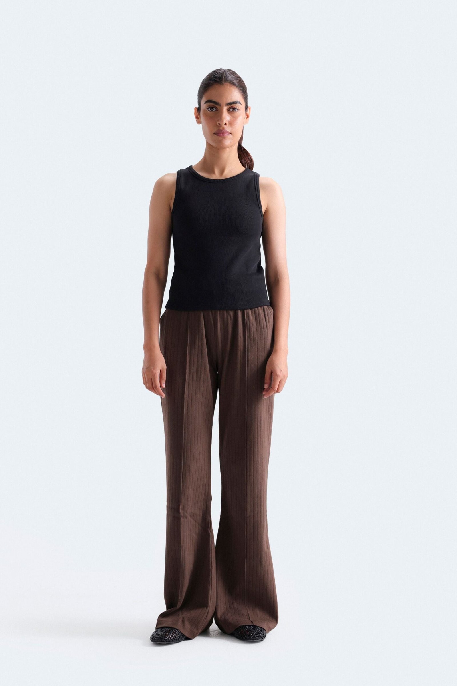 High-Waisted Flared Trousers - Image 8