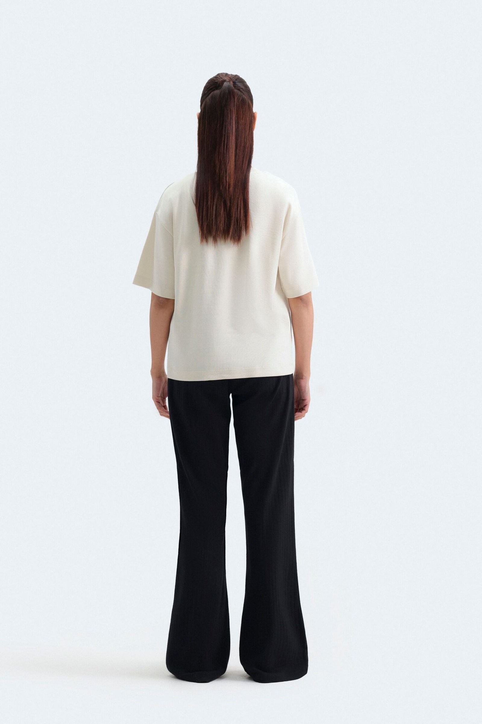 High-Waisted Flared Trousers - Image 4