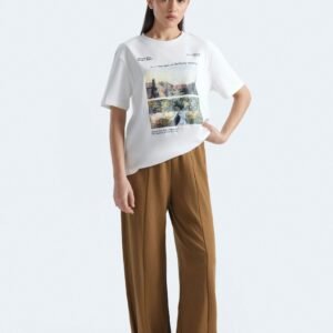 Straight Fit Ribbed Trousers