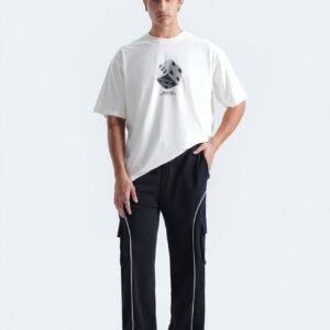 Cargo Trousers With Piping Detail
