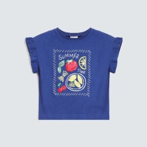 Embroidered T-Shirt With Ruffle Detail