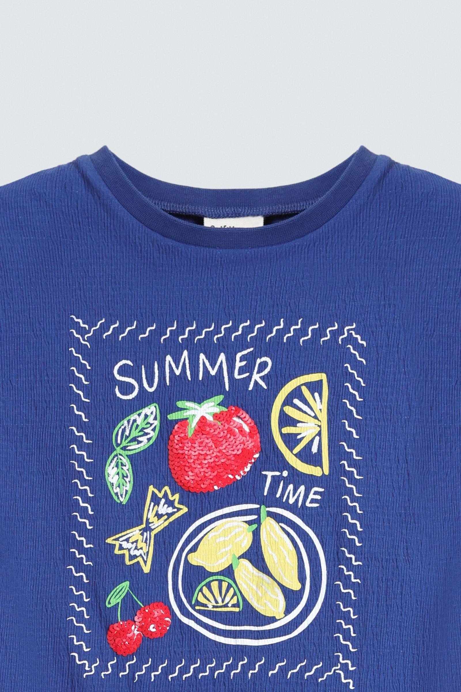 Embroidered T-Shirt With Ruffle Detail - Image 2