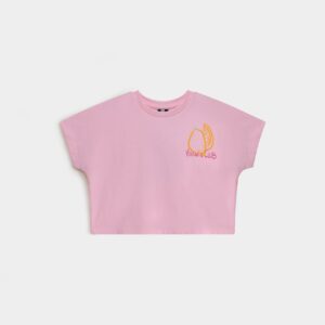 Cropped Relaxed Fit Graphic T-Shirt