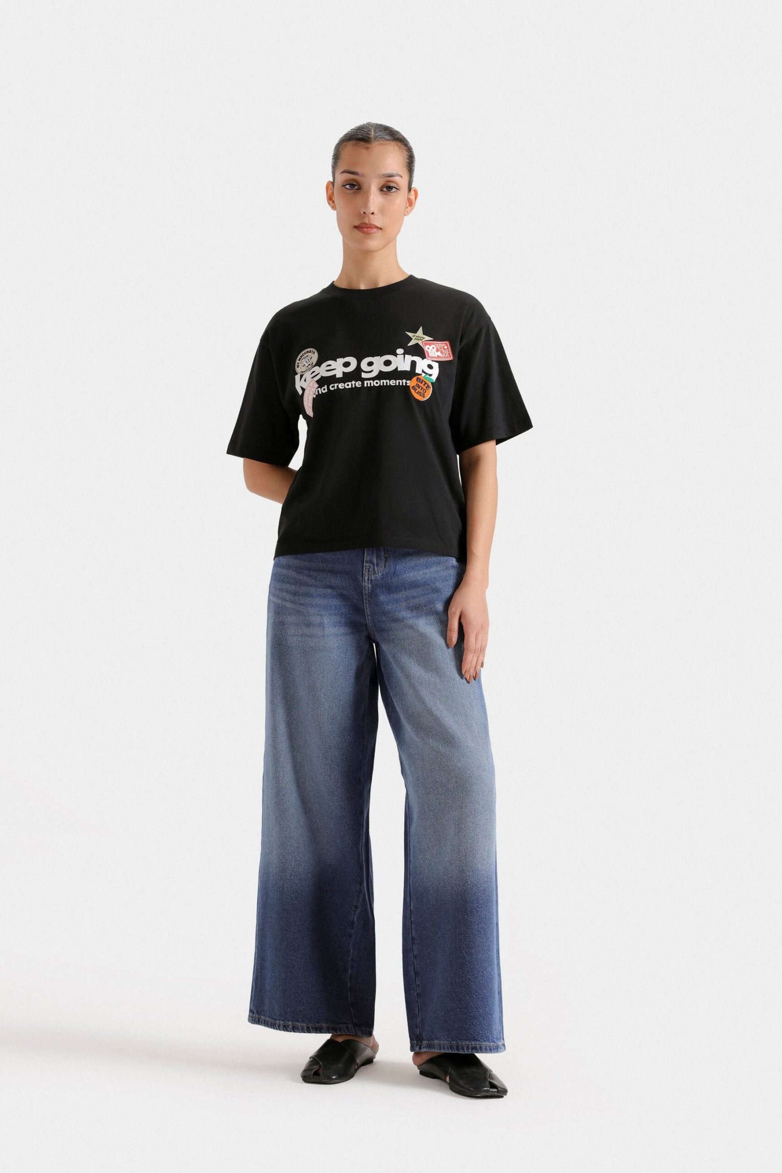Wide Leg High Rise Jeans