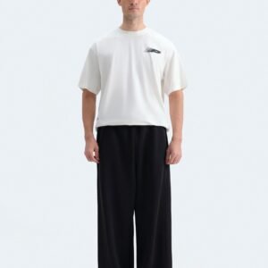 Relaxed Fit Trousers With Side Slit
