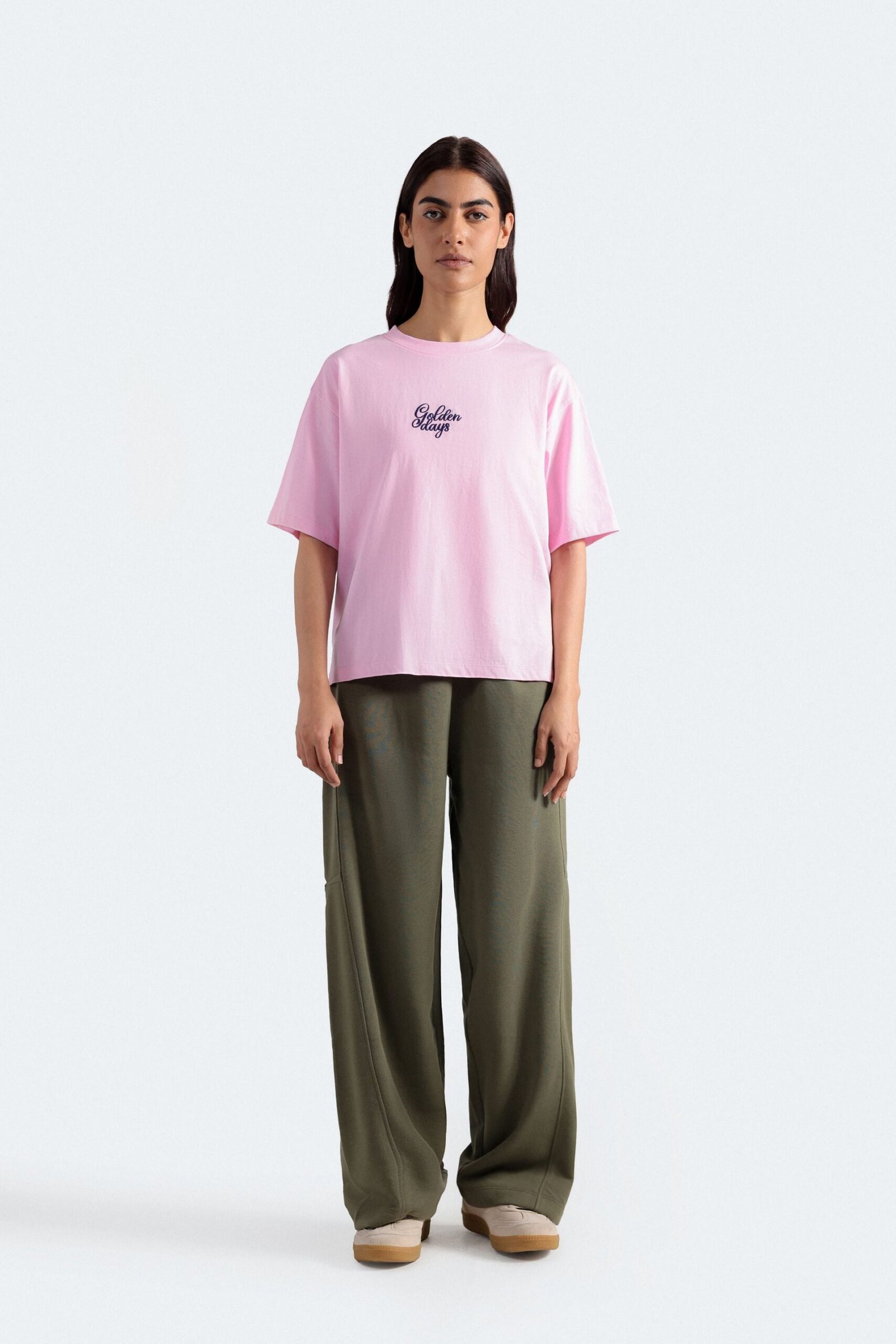 Cut & Sew Wide Leg Trousers