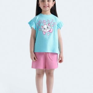 Graphic T-Shirt With Ruffle Sleeves