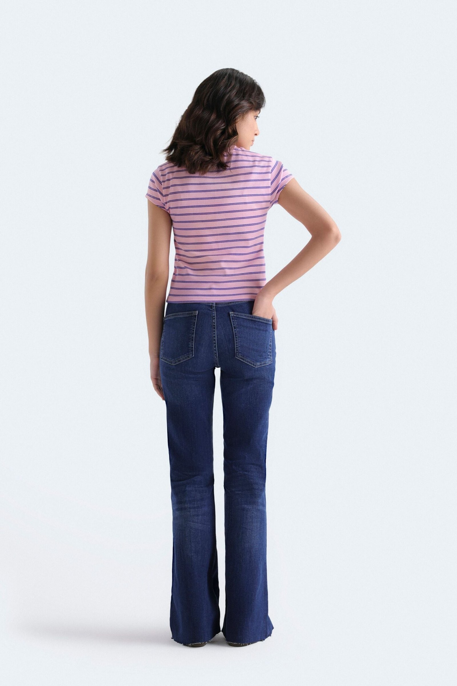 High Rise Flared Jeans - Image 8
