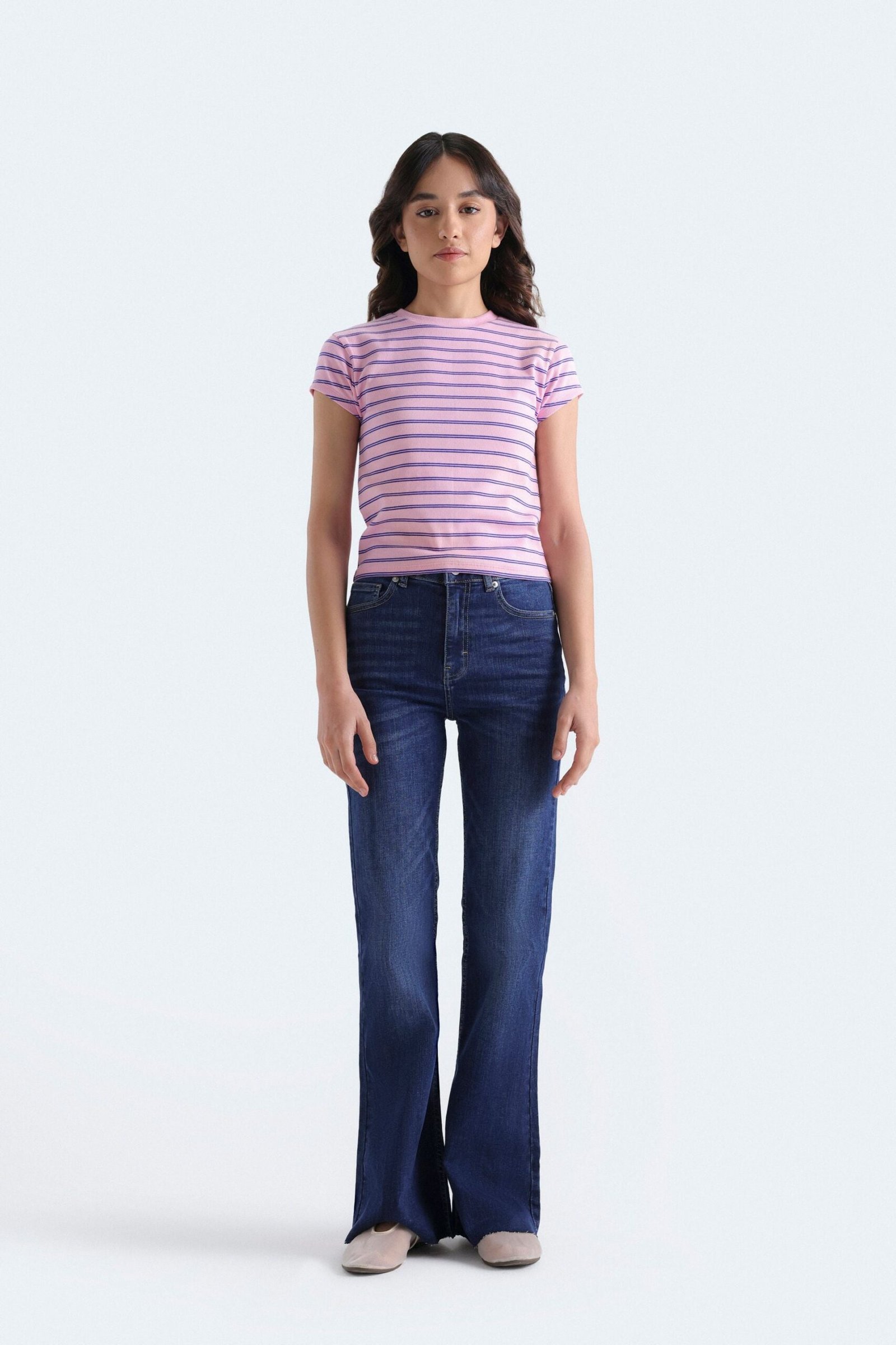 High Rise Flared Jeans - Image 4