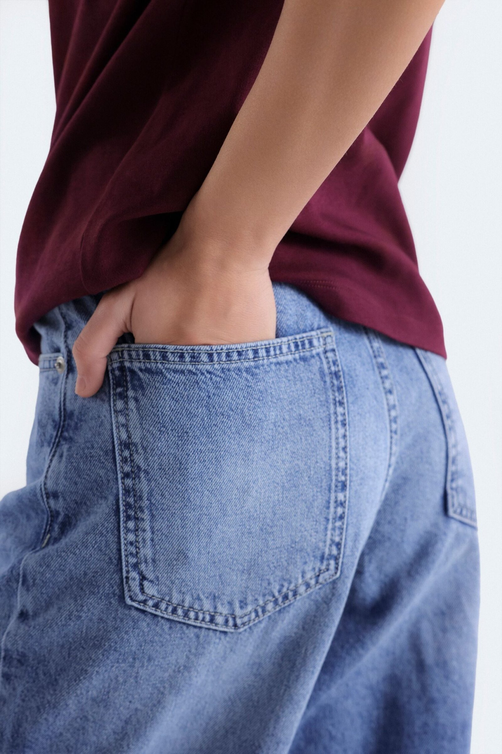 Mid Rise Straight Leg Jeans - Image 4