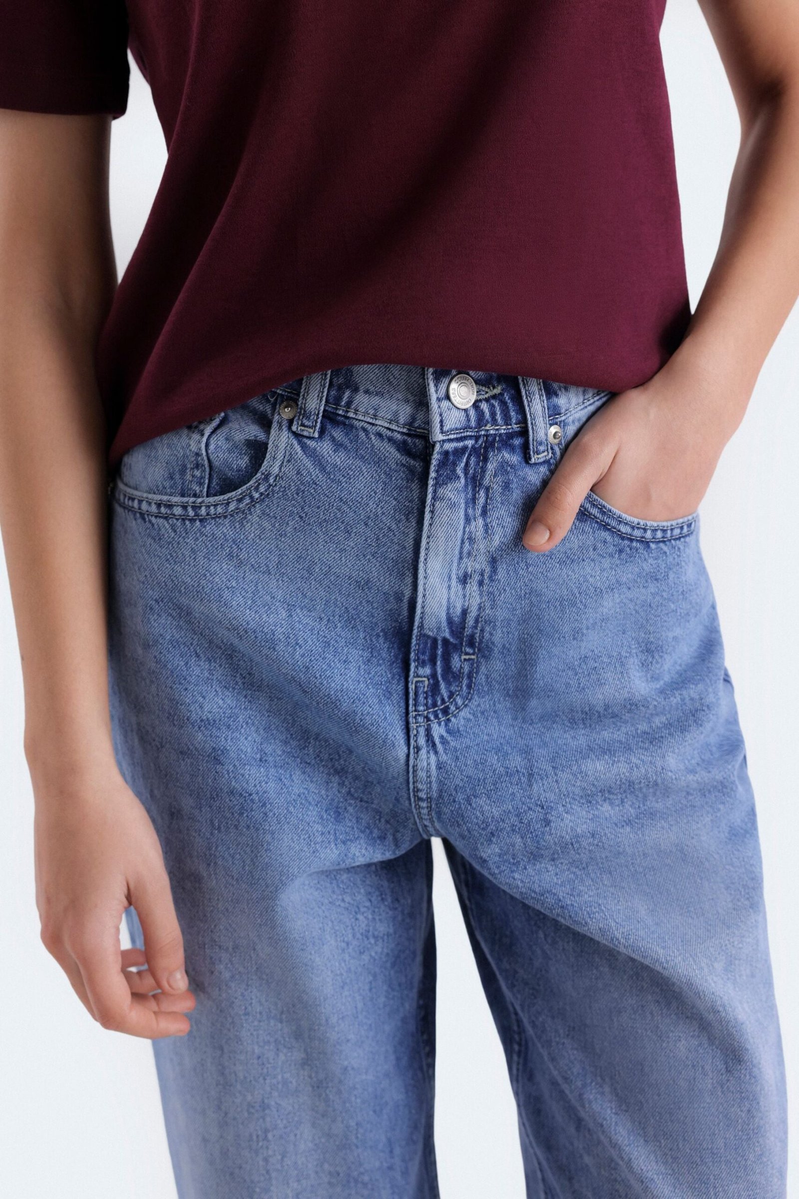 Mid Rise Straight Leg Jeans - Image 2