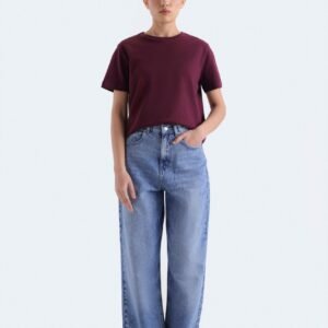 Mid Rise Straight Leg Jeans