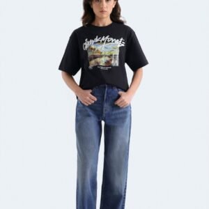 High Waist Straight Fit Jeans