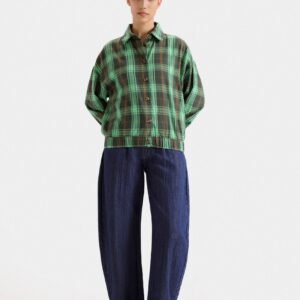 Cropped Checkered Shirt