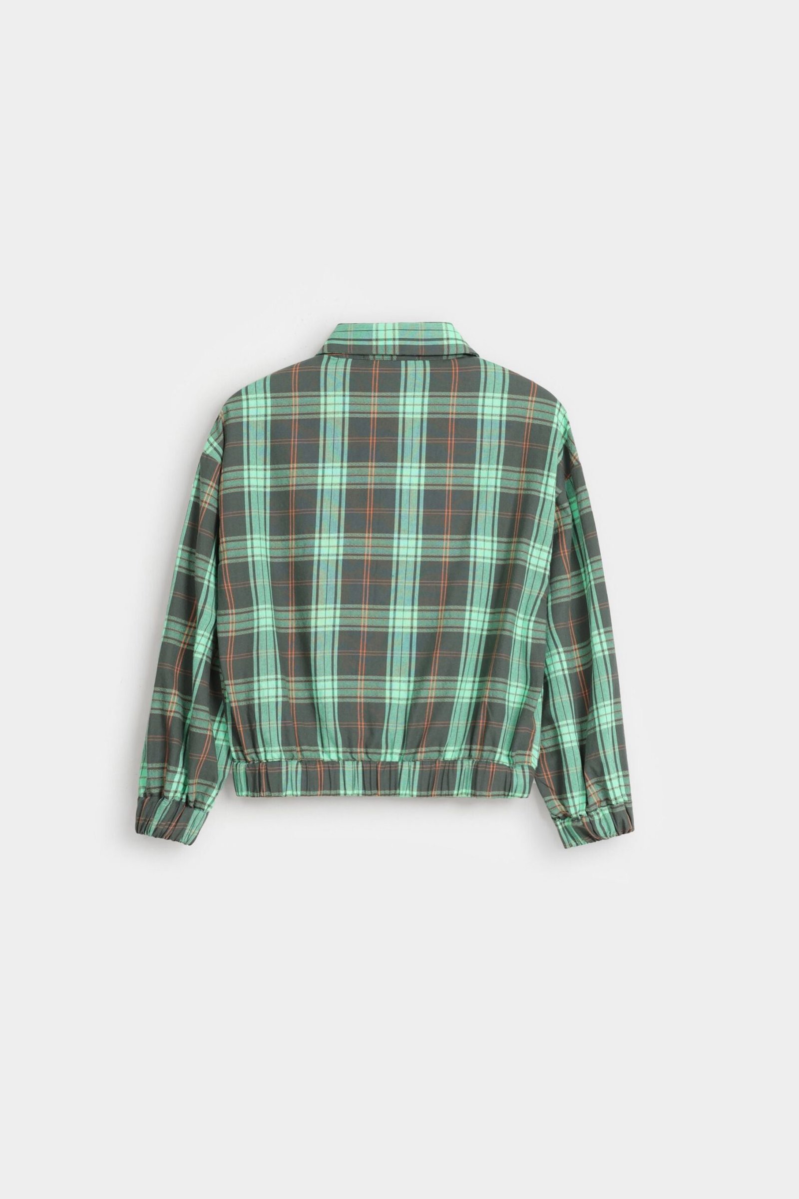 Cropped Checkered Shirt - Image 7