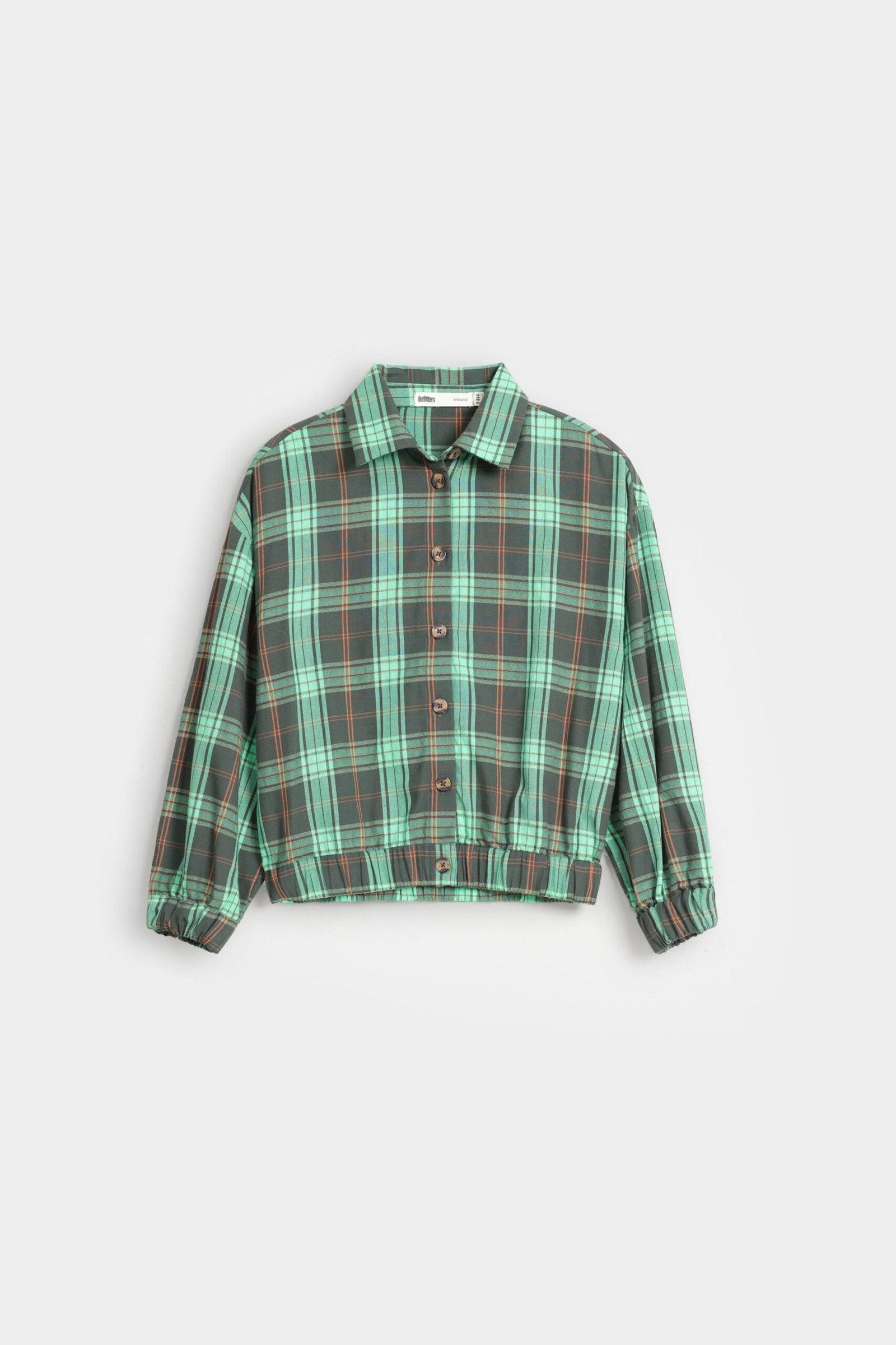 Cropped Checkered Shirt - Image 5
