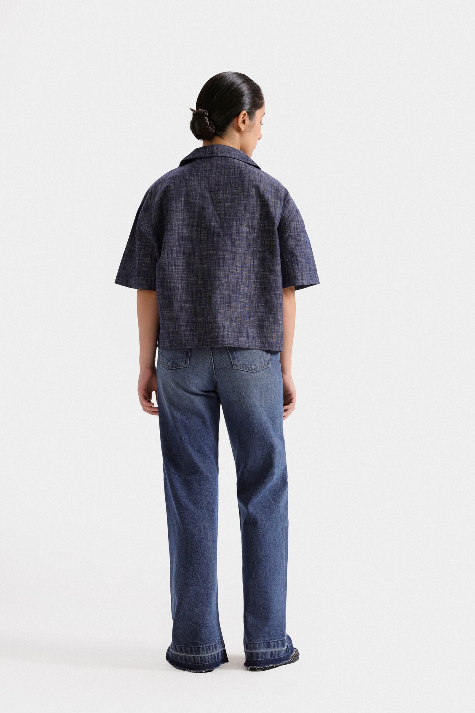 Basic Super Cropped Relaxed Shirt - Image 4