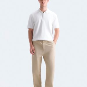 Cropped Straight Fit Chinos