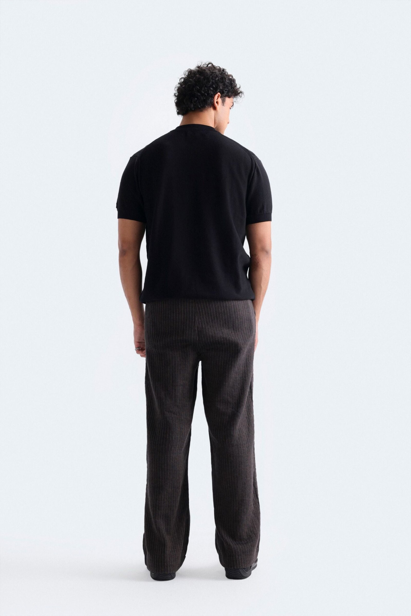 Cropped Straight Fit Trousers - Image 4