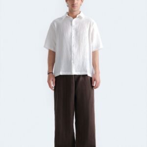 Textured Baggy Fit Pants