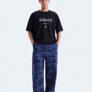 Skater Fit Jeans With Laser Print